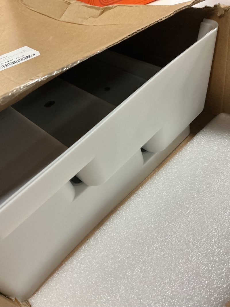 Condition photo showing New/Like New for 3 tier expandable spice rack organizer, white/grey plastic spice rack, adjustable length 14.6in-25.8in, 2 pack non-skid tiered spice shelf organizer for kitchen cabinet, cupboard, pantry 14.6"-25.8" white/gray(pack of 2)