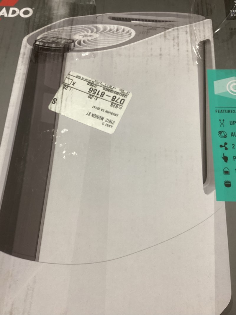 Condition photo showing New/Like New for Vornado UH100 Ultrasonic Humidifier with Fan Assisted Humidification UH100 — 1 gal tank Humidifiers