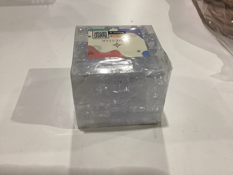 Condition photo showing Good Condition for incompletedomestar 100pcs clear fake ice cubes, 0.7'' acrylic fake ice vase fillers centerpiece photography accessories food props table scatter decoration