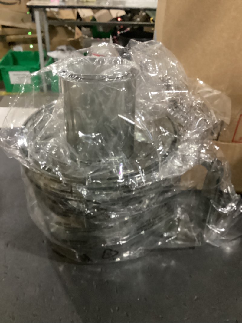 Condition photo showing As Is for 7-in-1 professional food processor, 1000w powerful electric vegetable chopper, 14-cup xl bowl, large feed chute, cheese shredding, meat chopping, shredding and slicing, mixing and doughing black