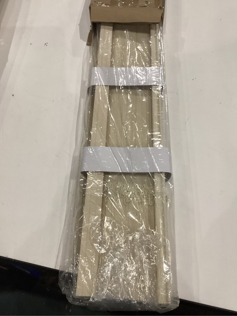 Condition photo showing Good Condition for blinds for indoor windows 1" vinyl l-shaped slats cordless mini blinds for home, 26.5" w × 64" h - beige beige 26.5" w × 64" h