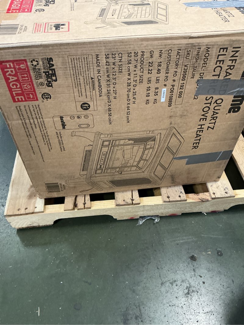 Condition photo showing New/Like New for duraflame Infrared Quartz Electric Stove Heater - DFI-591-22 - Taupe