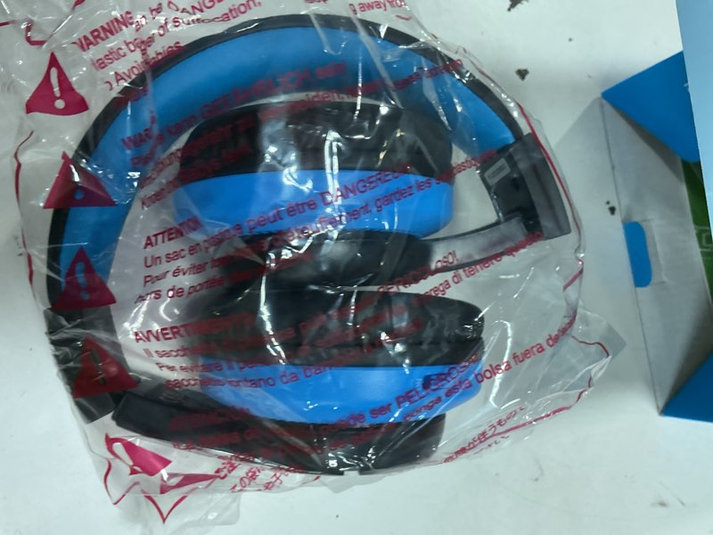 Condition photo showing Good Condition for iclever bth12 kids bluetooth headphones,colorful led lights,74/85dba safe volume,85h playtime,bluetooth 5.2,over ear wireless headphone built-in mic for ipad/tablet/airplane, deep black black/blue