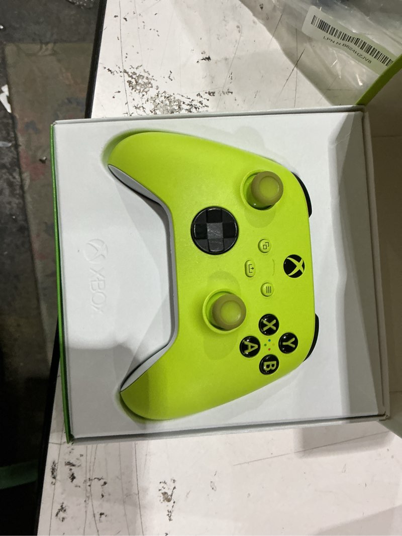 Condition photo showing As Is for xbox core wireless gaming controller – electric volt series x|s, one, windows pc, android, and ios
