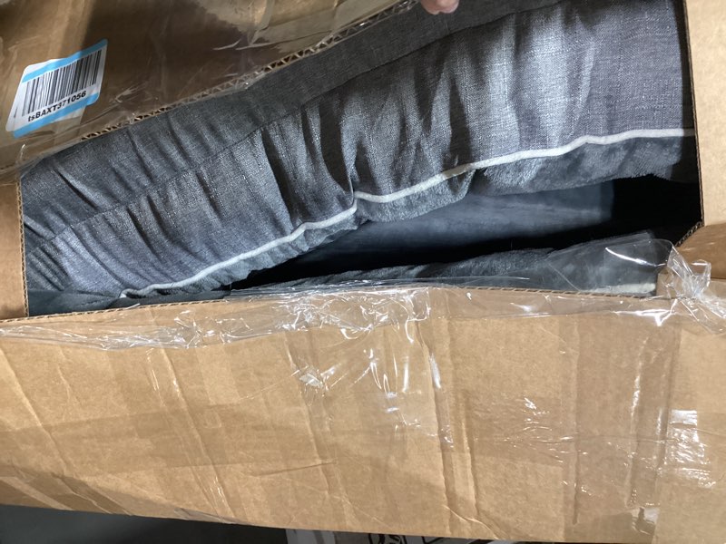 Condition photo showing Good Condition for eheyciga orthopedic dog beds for extra large dogs, waterproof memory foam xxl pet bed with sides, non-slip bottom and egg-crate foam big dog couch bed with washable removable cover, grey 52.0"l x 41.0"w x 8.0"th grey