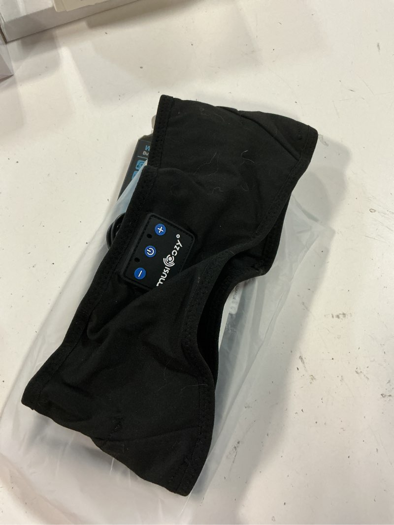 Condition photo showing As Is for MUSICOZY Sleep Headphones Bluetooth 5.4 Headband, Sports Wireless Earphones Sweat Resistant Earbuds Sleeping Headphone with Ultra-Thin HD Stereo Speaker for Workout Running Cool Gadgets Unique Gifts Black One Size