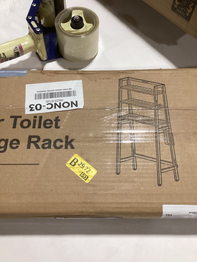 MallKing Over The Toilet Storage, Wooden 3-Tier Over-The-Toilet Rack Bathroom Space Saver Organizer,