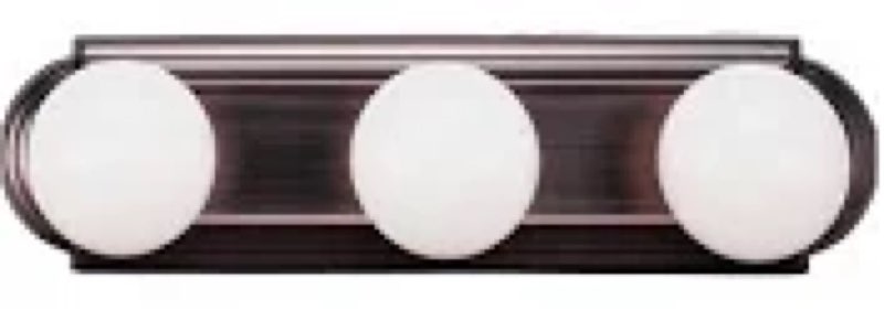 18" Width 3 Light Bathroom Vanity Strip