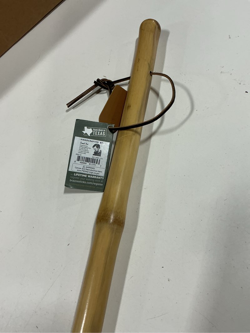 Condition photo showing Good Condition for Iron Bamboo Rustic Walking Stick Bamboo-Tan 55"