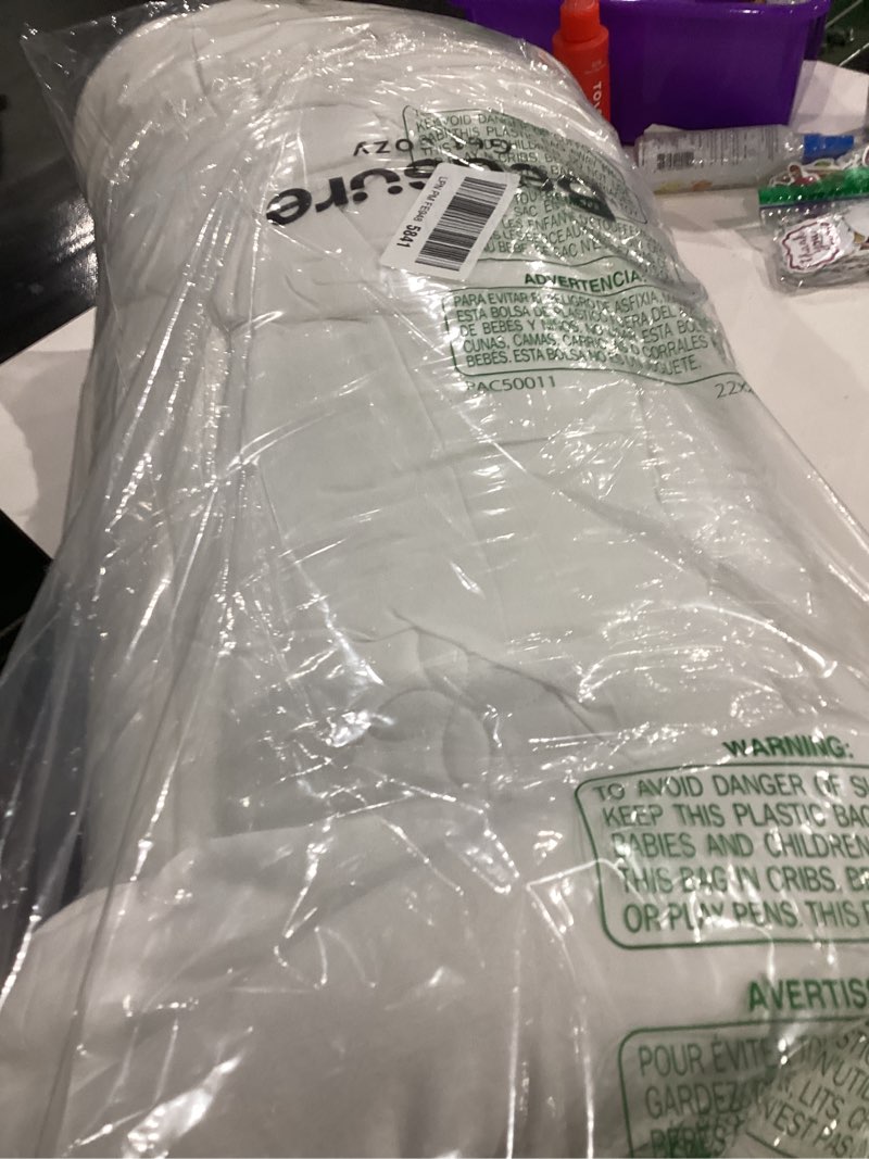 Condition photo showing Good Condition for bedsure duvet cover with fitted sheet queen - 6 pieces, deep pocket, hotel luxury soft double brushed bedding set, 1 duvet cover, 1 fitted sheet, 2 pillow shams, 2 pillowcases, no comforter, white queen (90"x 90") 00 - white (6-piece with fitted sheet)