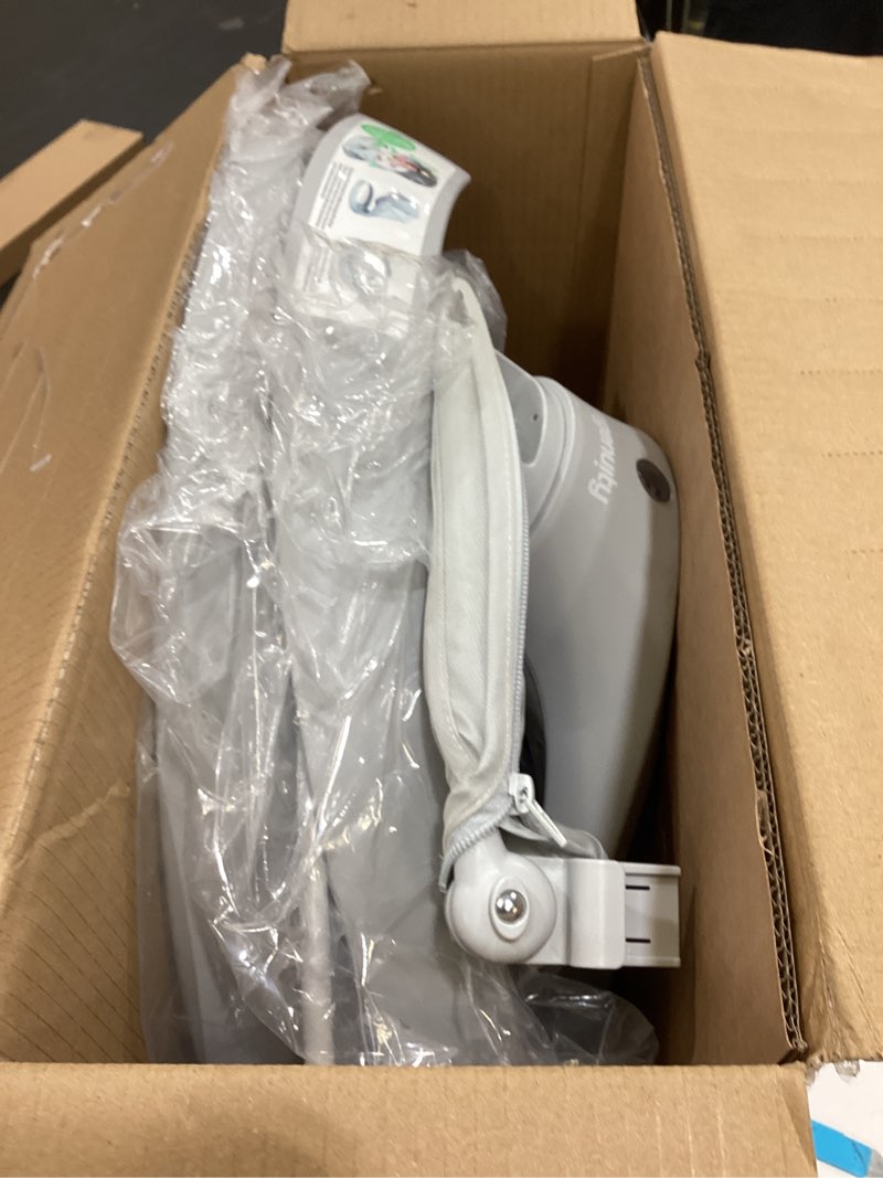 Condition photo showing As Is for ingenuity inlighten baby swing, 3-in-1 bounce, sway & stationary seat, bluetooth music, light-up canopy, remote control, vibrations, 5-point harness, pebble shore