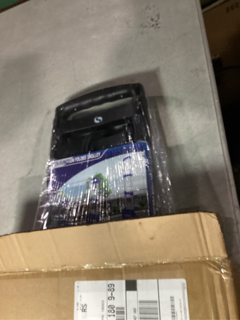 Condition photo showing New/Like New for Folding Hand Truck, Dolly Cart with Wheels Foldable, Lightweight Aluminum Luggage Cart Portable Collapsible Trolly for Utility Cart, Hand Trucks for Moving Travel Shopping Airport Office Sliver