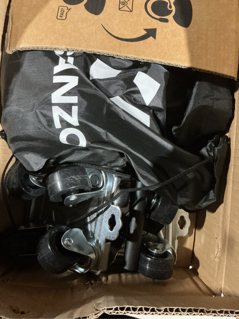 Condition photo showing As Is for Furniture Moving Dolly with Reinforced Steel Panel Heavy Duty,360°Swivel & Top Brake Furniture Movers with Wheels,Furniture Lifter Set of 4 up to 3000 LBS for Appliances,Sofa,Fridge,Washing Machine 5.3*5.3 IN 3000 LBS