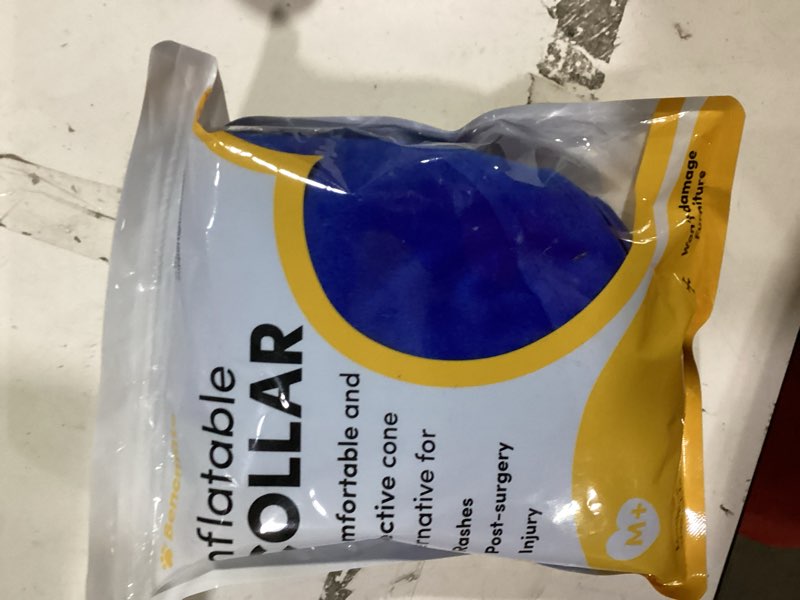 Condition photo showing Good Condition for bencmate inflatable dog cone collar alternative, soft dog cone for small medium large dogs and cats, neck recovery ecollar donut collar after surgery (medium+, blue) blue medium+ [neck:11"-14"]