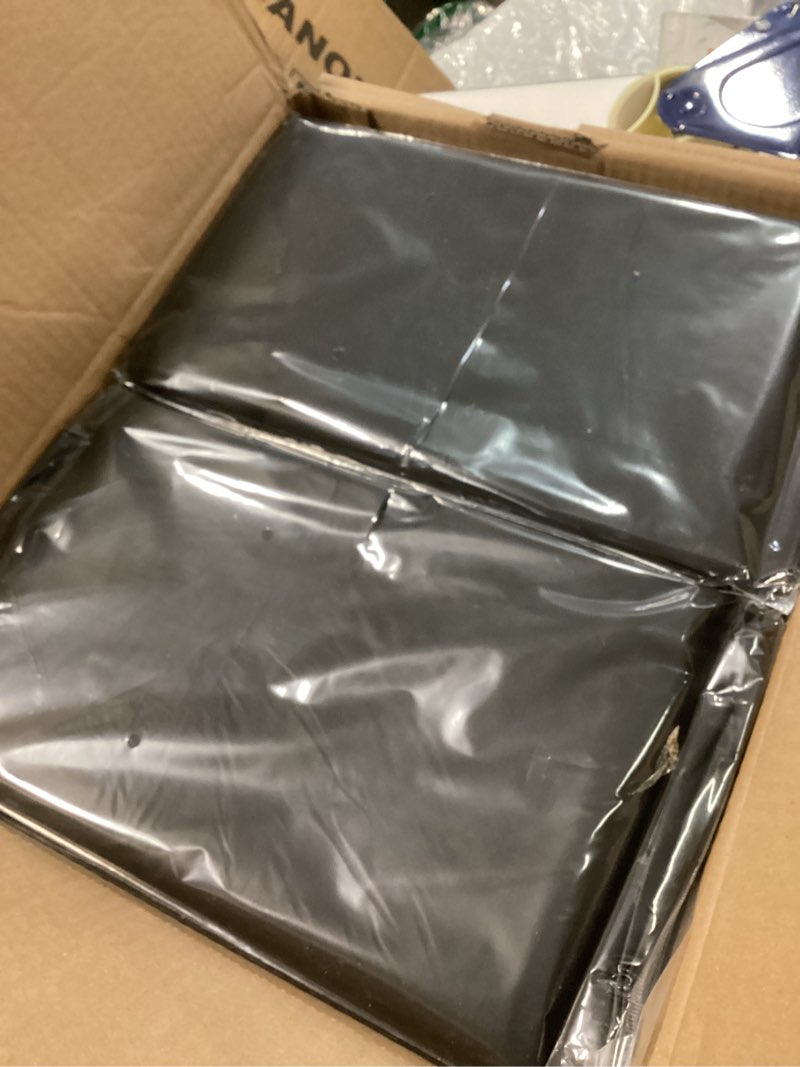 Condition photo showing Good Condition for 20 pack black plastic table cloth disposable for round tables, 120 inch round disposable plastic tablecloth for parties, picnic, birthday, wedding, indoors, outdoor, table cover 20 pack 120 inch black