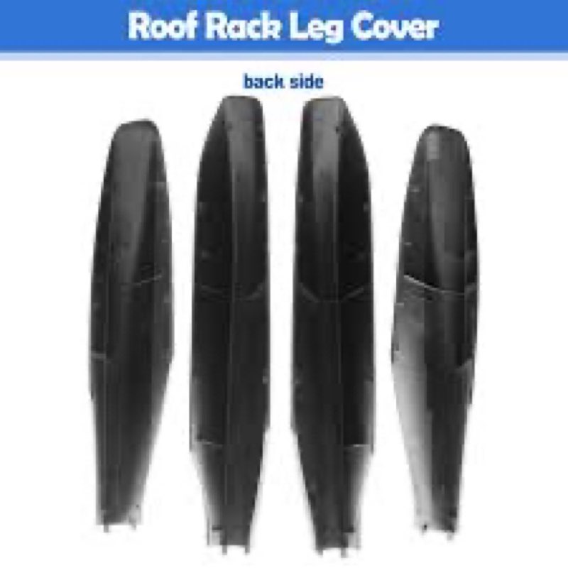 Osompar 4pcs Matte Black Roof Rack Rail Leg End Cover for Lexus GX470 Toyota Land Cruiser Prado FJ12