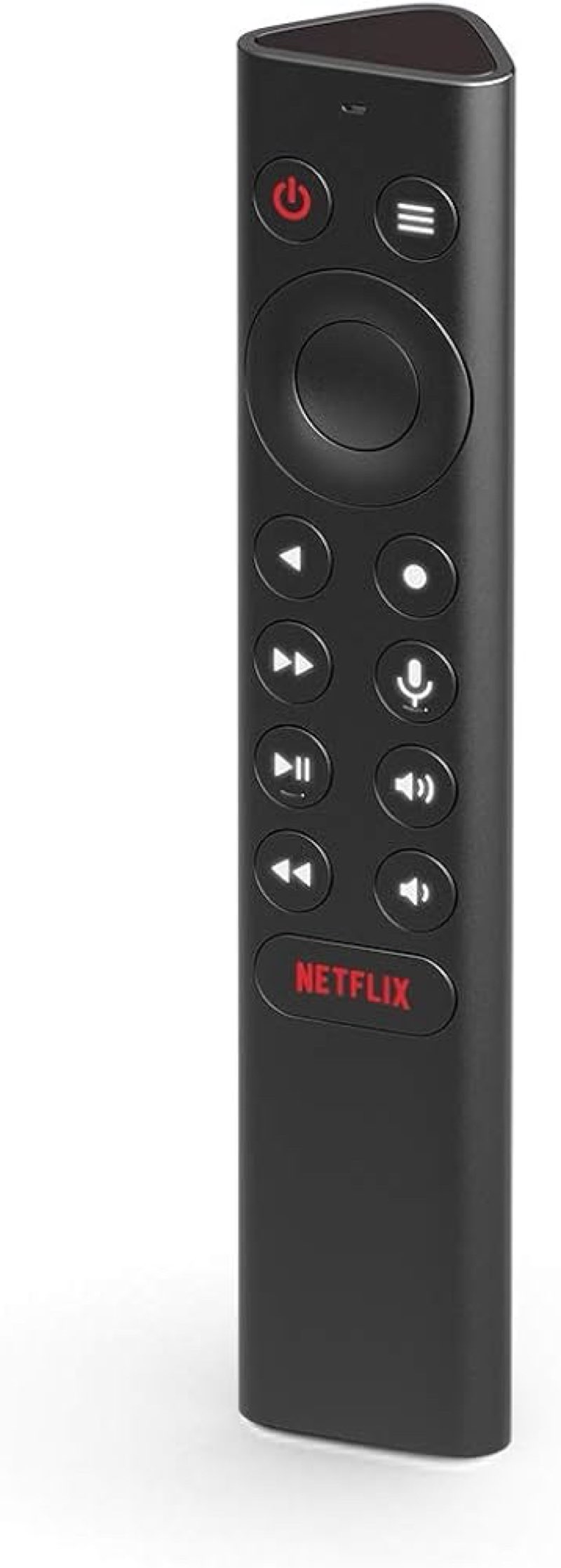 nvidia shield remote; voice search, motion-activated, backlit buttons, customizable menu buttons, an
