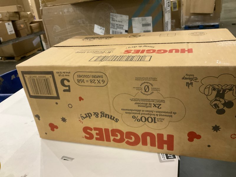 Condition photo showing New/Like New for Huggies Snug & Dry Diapers - Size 5 - 168ct