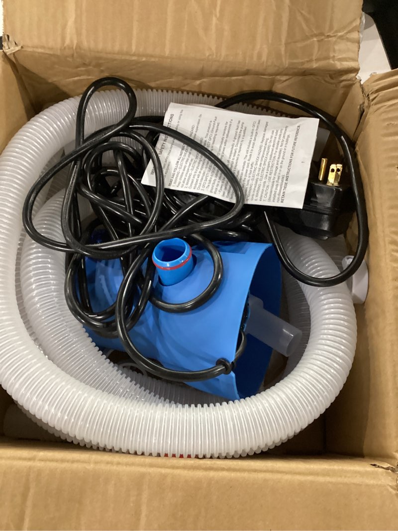 Condition photo showing As Is for 300 gph etl certified pool filter pump for small above ground pool | pool cartridge filter pump system with gfci, safety & reliable water circulation pumps - rapidly capture debris - dark blue