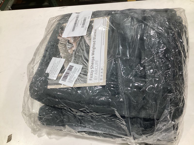Condition photo showing Good Condition for Weighted Blanket 15 lbs 60x80 inches, Sherpa Fleece Throw Blanket for Adult, Fuzzy Fluffy Soft Cozy Heavy Blanket for Couch Sofa, Plush Thick and Warm Winter Blanket Queen Size Bed Grey 60"x80" | 15 lbs