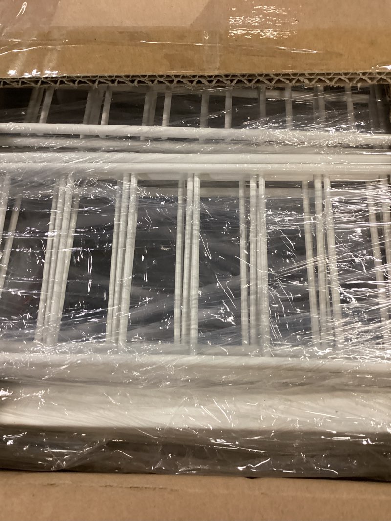 Condition photo showing Good Condition for Retail Snack Display Rack 4-Tier White Metal Candy Potato Chip Metal Wire Display Shelf Brackets with Wheels & Hooks Multifunctional Snack Shelf Organizer for Pantry Kitchen, White