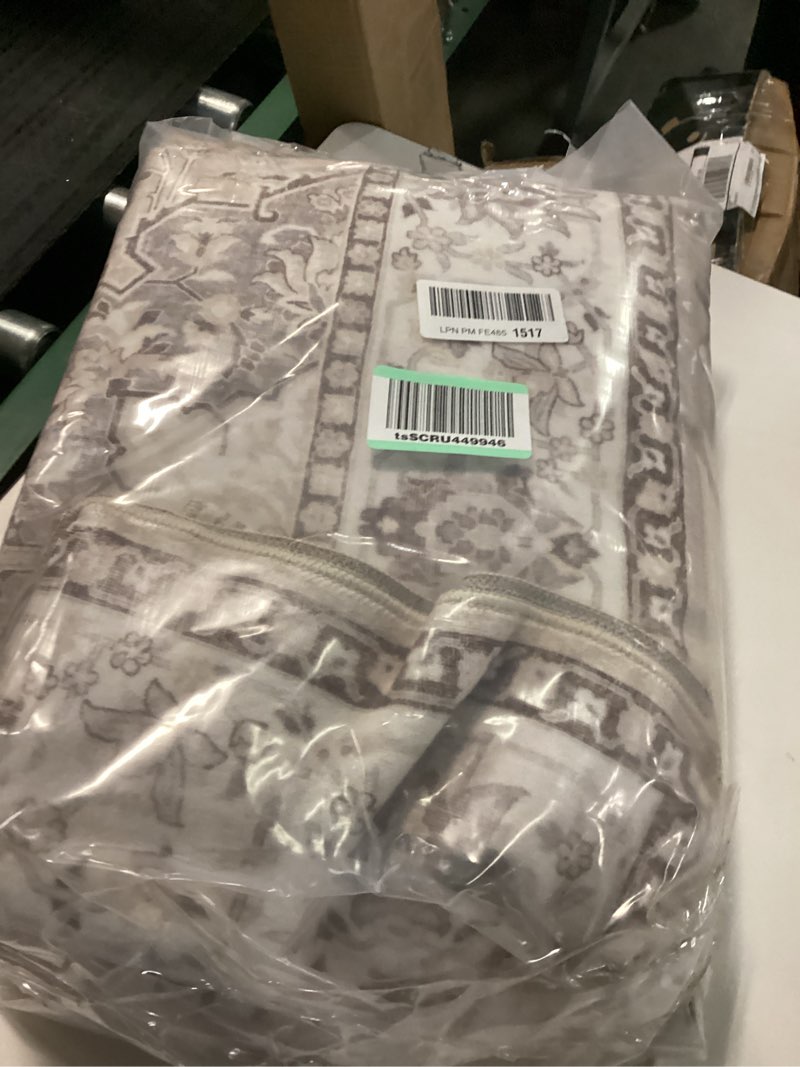 Condition photo showing New/Like New for Washable 4x12 Wide Hallway Runners: 12ft Vintage Soft Runner Rug for Entryway Living Room Non Slip Water Resistant Carpet for Kitchen Dining Room Ultra Thin Nursery Bedroom Area Rug(Beige,4x12) 4' x 12' (Rectangular) Beige