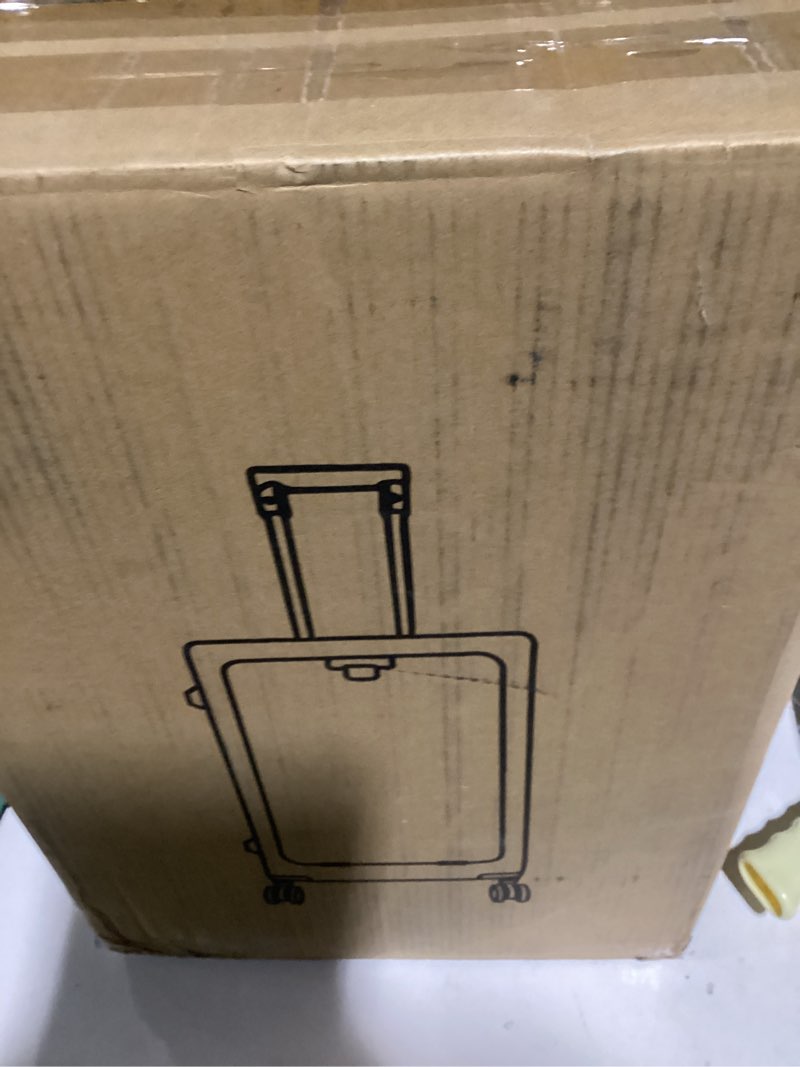 Condition photo showing Good Condition for carry on luggage 22x14x9 airline approved aluminum frame, 20 inch hard shell carry on luggage, suitcase carry-on zipperless luggage, tsa approved (grey) grey 20 inch