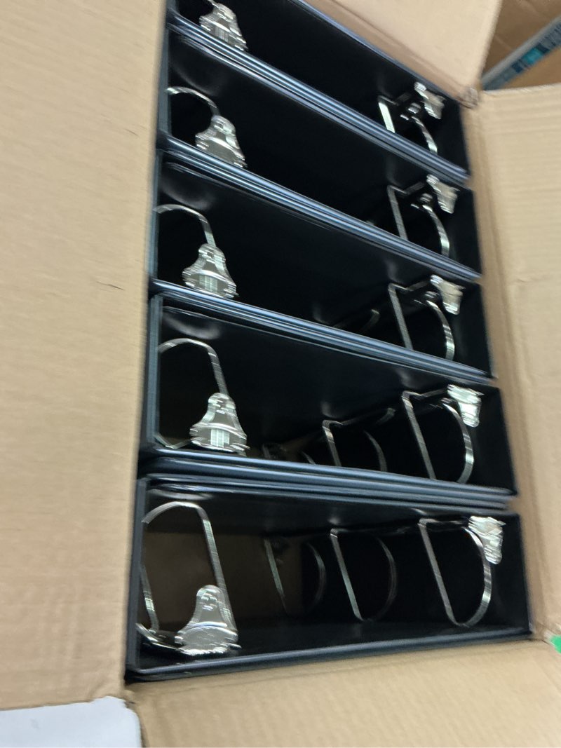 Condition photo showing New/Like New for ViVin Durable 3 inch D Ring View Binder, Large 3\" Slant-D Ring with 725-Sheet Capacity, Fit 8.5\" x 11\" Paper, 10 Pack(Black)