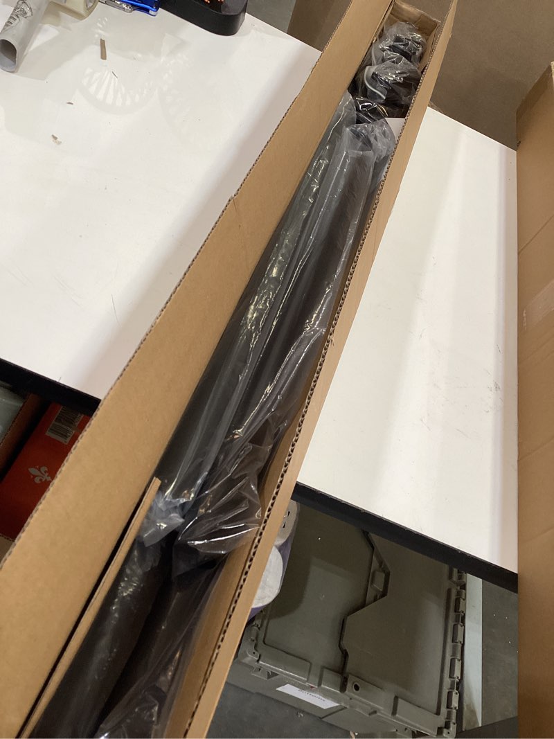 Condition photo showing Good Condition for aizesi black tension curtain rod 51-144in (4.25-12ft), extra long no-drill adjustable rod for window bathroom shower patio, heavy duty spring tension rod, never rust easy install, 1.26in diameter black 51-144in-1p