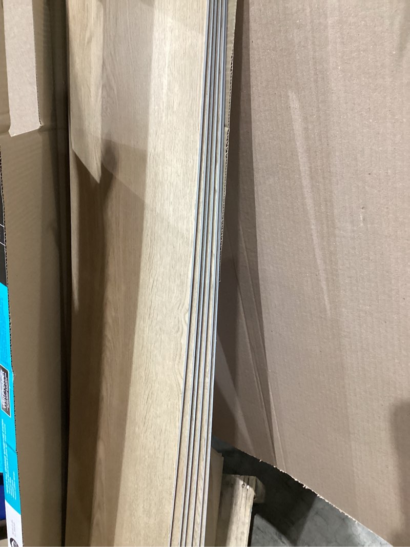 Condition photo showing Good Condition for 5k+ bought last week pergo duracraft galway oak 22-mil x 8-3/4-in w x 47-in l waterproof luxury vinyl plank flooring (