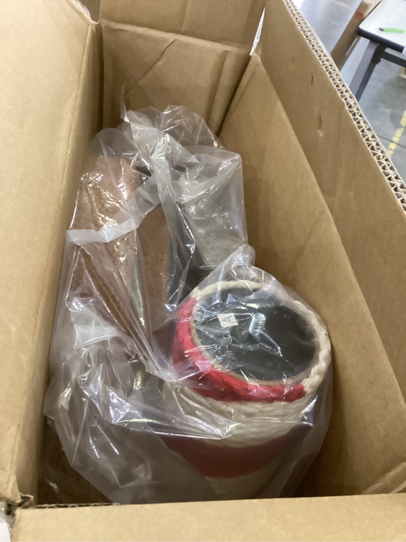 Condition photo showing As Is for VETRESKA 18.1" Reindeer Cat Scratching Post, Two-Layer Soft Plush Platforms, Space-Saving Kitten Christmas Cat Scratch & Rest Furniture, Holiday Decoration 18.1'' Jolly Reindeer