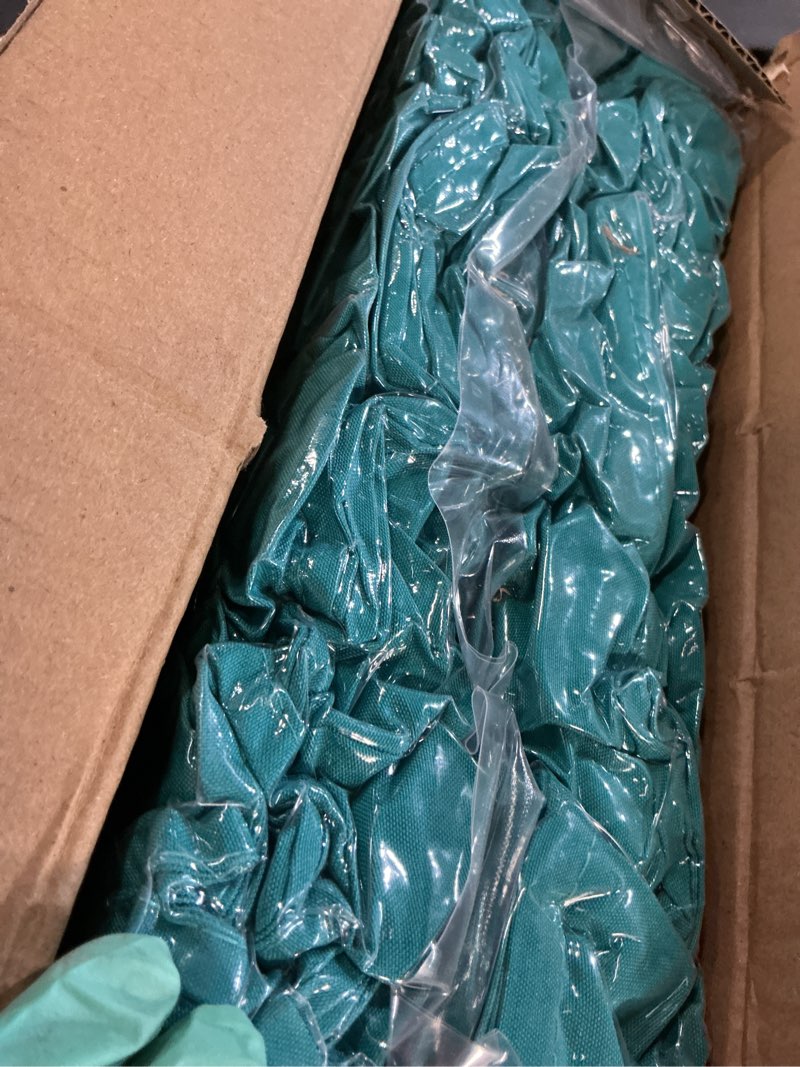 Condition photo showing New/Like New for porch swing cushions,outdoor cushions 3 seater replacement with backrest, waterproof thickened bench cushion with ties for porch, patio,outdoor, backyard and garden (lake blue 47 * 40 in) lake blue 47x 40 inches