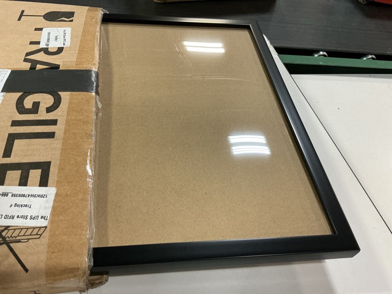 Condition photo showing New/Like New for MCS Foundation 18x24 Poster Frame Traditional Black, Vertical & Horizontal Wall Hanging Large Picture Frame for Photos, Posters & Art Prints (1-Pack)