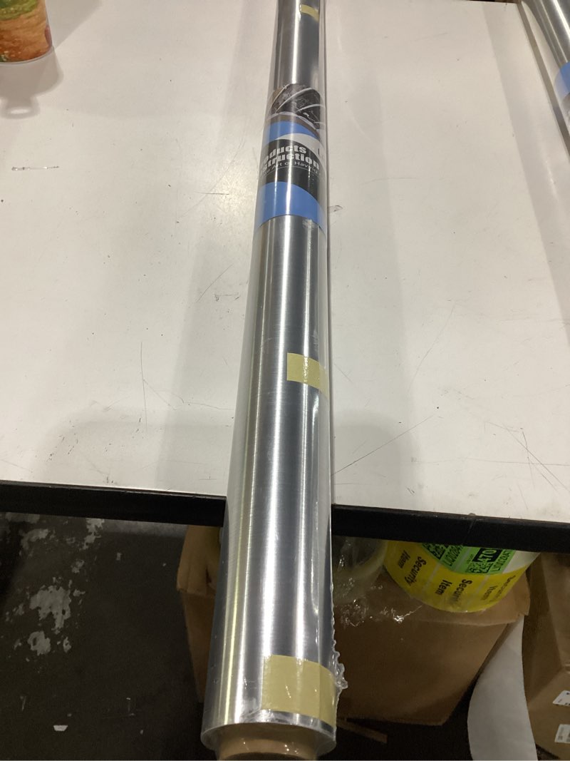 Condition photo showing New/Like New for livelynine 197x36 inch wide contact paper peel and stick stainless steel wallpaper silver vinyl wrap for countertop table kitchen appliances refrigerator dishwasher waterproof oil proof