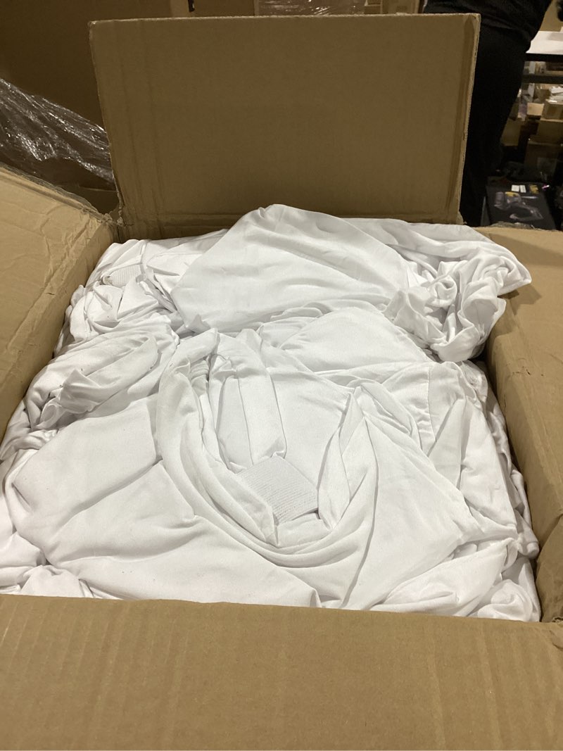 Condition photo showing As Is for HAINARverS Folding Chair Covers, 100PCS Upgrade Universal Fitted Stretch Spandex Chair Cover Protector for Wedding,Party,Banquet, Celebration (White, 100 PCS) White 100PCS