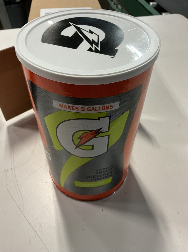 Condition photo showing New/Like New for (bbd :06/01/2026 ))gatorade lemon lime thirst quencher sports drink mix powder  76.5 oz canister