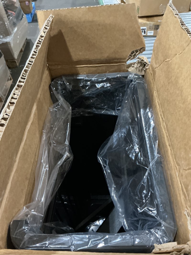 Condition photo showing New/Like New for wanwanka bathroom tall skinny trash can with lid, waste basket fits in narrow spaces and perfect for commerical offices,garbage can with press top,for home,bedroom,kitchen,living room.