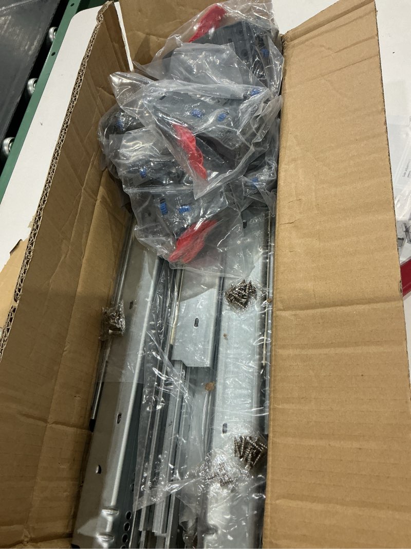 Condition photo showing Good Condition for aolisheng 6 pair undermount soft close drawer slides 9 12 15 18 21 24 inch 80 lb load capacity full extension ball bearing hidden bottom mount rails locking devices concealed runners