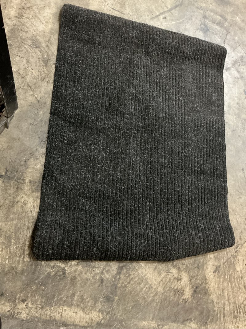 Condition photo showing As Is for concord charcoal 3 ft. x 4 ft. indoor commercial door mat