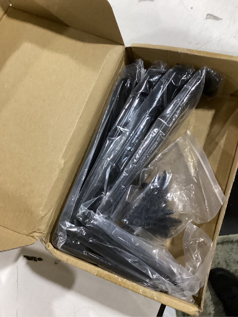 Condition photo showing Good Condition for 4 pack - 7.25" l x 4" h x 1.5" w j lip shelf brackets rustic farmhouse iron wall floating shelf bracket metal shelf bracket industrial shelf supports with screws black black 4 pack 7.25 inch