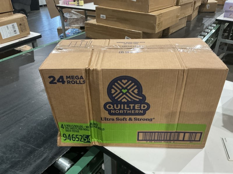 Condition photo showing New/Like New for quilted northern ultra soft & strong toilet paper, 24 mega rolls = 96 regular rolls, 5x stronger*, premium soft toilet tissue mega 24 rolls (pack of 1)