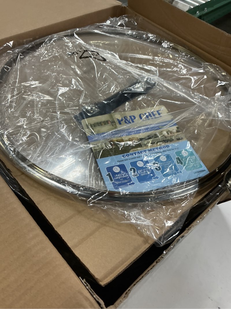 Condition photo showing New/Like New for P&P CHEF 24 QT Stock Pot with Lid, Stainless Steel Large Cooking Pot, Soup Canning Stockpot for Stewing Simmering, Tri-ply Bottom for All Stoves, Heavy-Duty &Dishwasher Safe & Food-Grade 24 Quarts