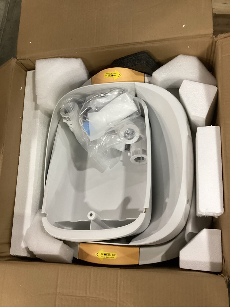 Condition photo showing Good Condition for thereye automatic litter box, open-top self cleaning litter box with app control, safety sensors and 10l large waste bin, smart auto litter box with 2 roll trash bags, mat for multiple cats yellow