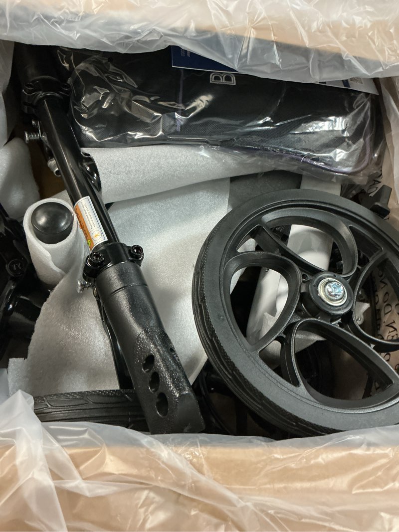 Condition photo showing Good Condition for Steerable Knee Walker Deluxe Medical Scooter for Foot Injuries Compact Crutches, with Dual Rear on-Wheel Brake and Shock Absorption Under The Knee pad Purple
