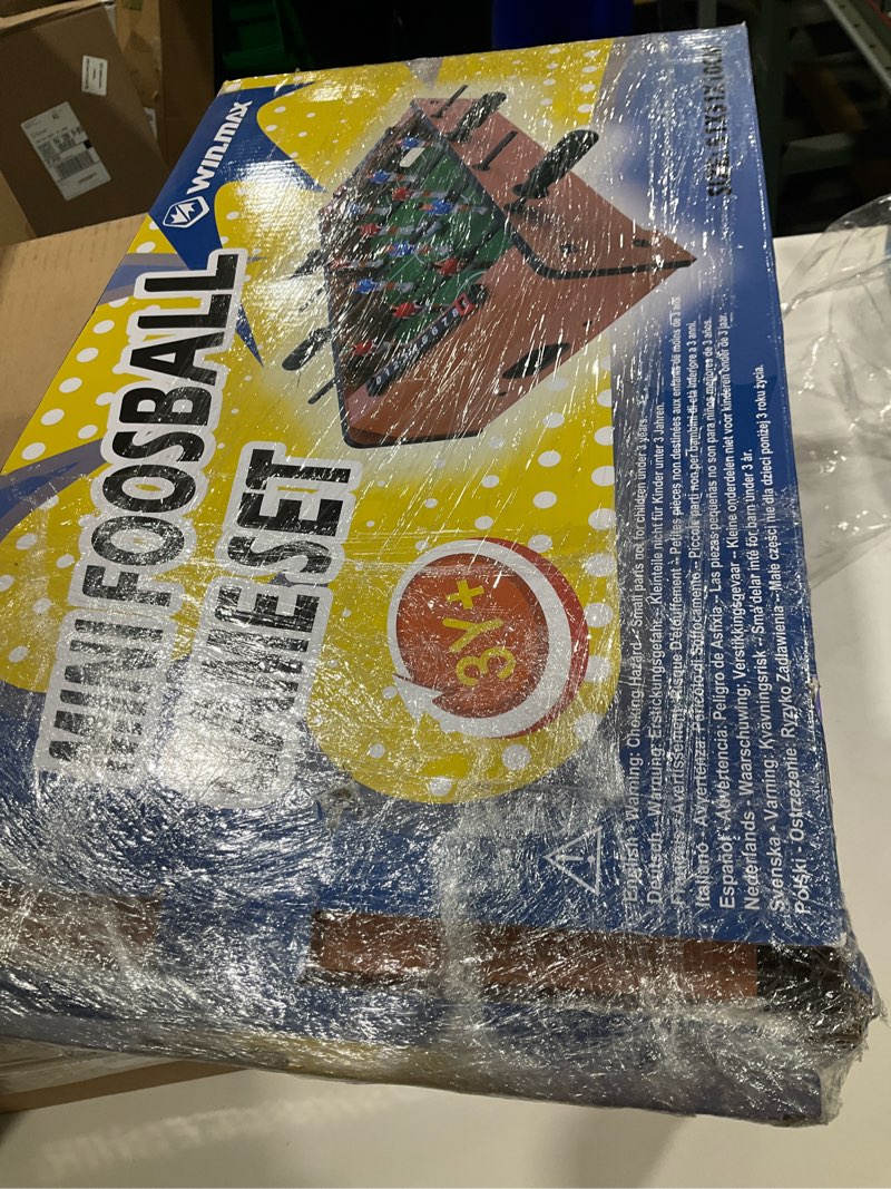 Condition photo showing New/Like New for WIN.MAX Mini Foosball Table (Upgrade) 20-Inch Foosball Table Adult Size Top Football/Soccer Game Table for Kids Easy to Store