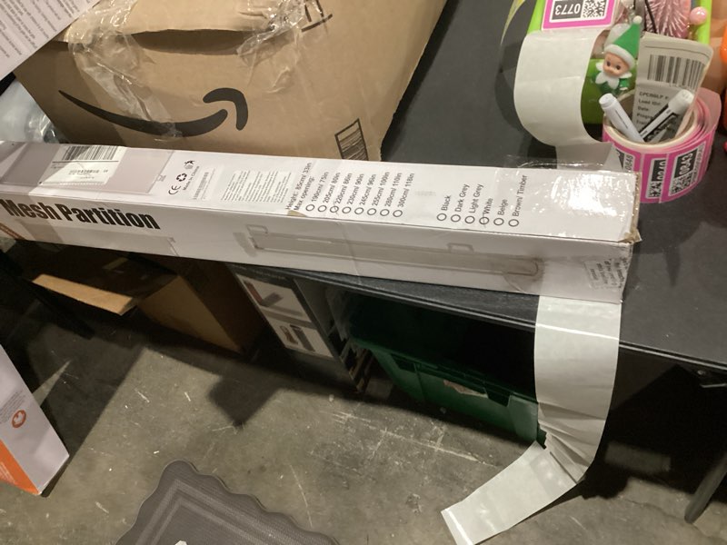 Condition photo showing Good Condition for Reinforced 90 Inch Wide Retractable Baby Gates for Doorways Extra Wide Outdoor Retractable Gate for Dogs Reinforced Bottom to Prevent Crawling Through Mesh Baby Gate Long Dog Gates Indoor Extra Long White 33" Tall x 90" Wide? With Reinforced Strip?