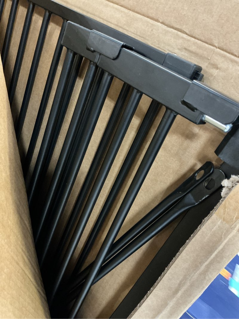 Condition photo showing Good Condition for No Pawblems 55" Extra Tall Pet Gate for Cat/Dog, 29-40" Wide Auto Close Tall Dog Gate for Doorways/Hallways, 1.37" Ultra Narrow Spacing, NO Drilling Pressure Mounted, Black Black - S10 55" Tall, 29-40" Wide