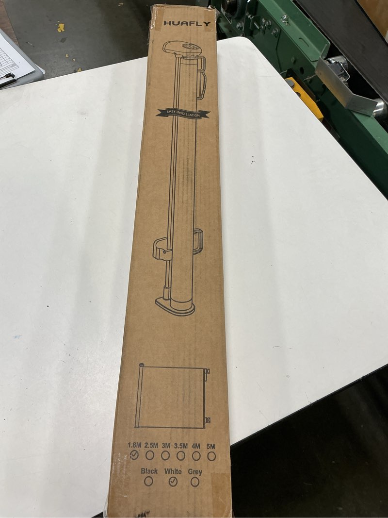 Condition photo showing New/Like New for huafly 71 inch retractable baby gates, no drilling baby gates, child gates, safety gates, extra long dog gates on doorways, stairs, outdoor, indoor ((white, 71 inch)