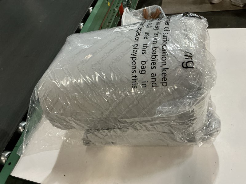 Condition photo showing Good Condition for Litanika Super King Plus Comforter Light Grey, 3 Pieces Tufted Boho Farmhouse Bedding Comforter Set, Lightweight Fluffy All Season Comforter Set (120x128In Comforter & 2 Pillowcases) 13-light Grey Super King Plus (128"x120")