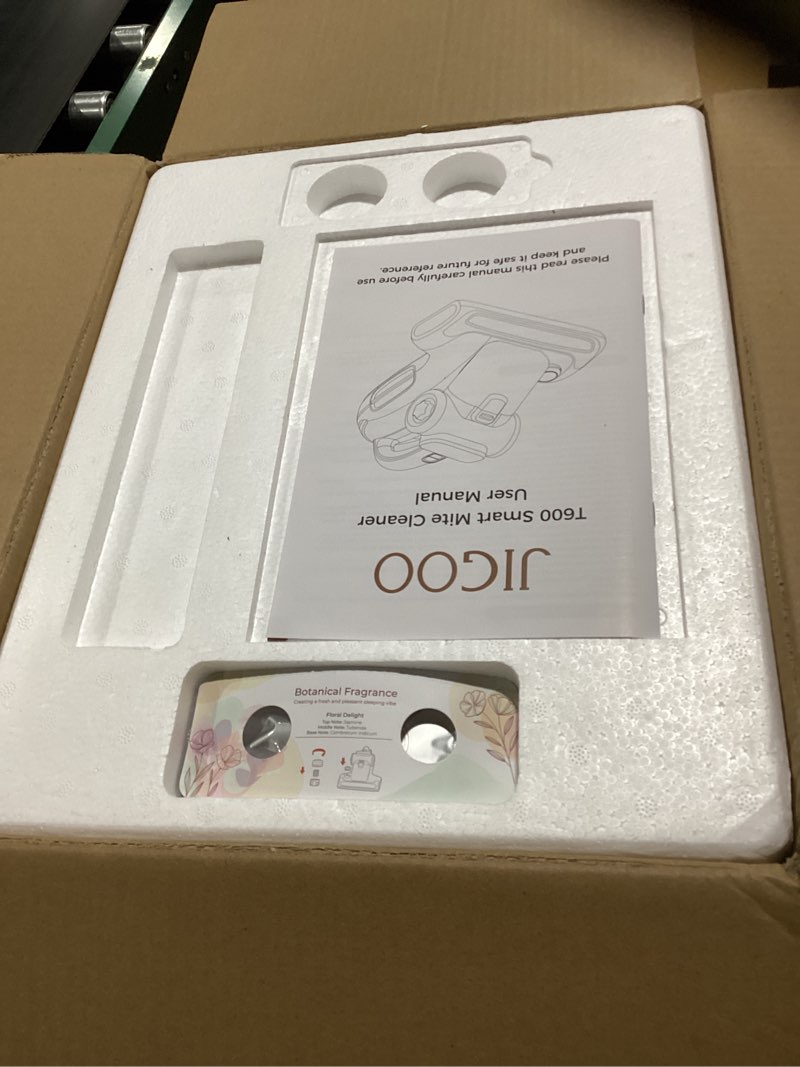 Condition photo showing New/Like New for JIGOO T600 Bed Vacuum Cleaner with UV-C Light, 15Kpa Suction 700W Powerful Double Cup Handheld Vacuums, Mattress Vacuum Cleaner with Smart Dust Sensor, Ultrasonic & Heating Tech, HEPA Filter - Corded T600 UV Mattress Vacuum